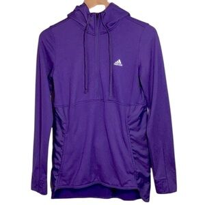 Adidas Climawarm Transition Half Zip Pullover Hoodie Purple Women’s Size Small